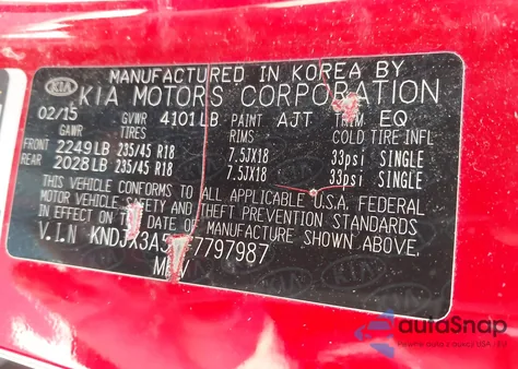 2015 Kia Soul ! из США, поврежденный, VIN KNDJX3A57F7797987